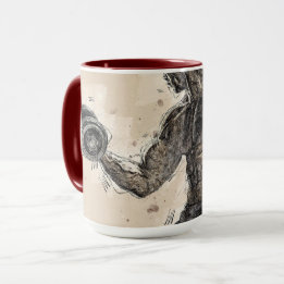Fitness rouge rose pastel Mug