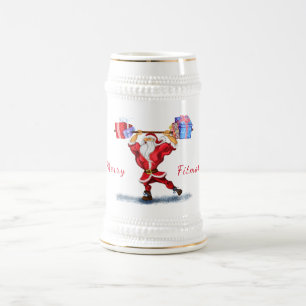 Fitness Santa Beer Stein