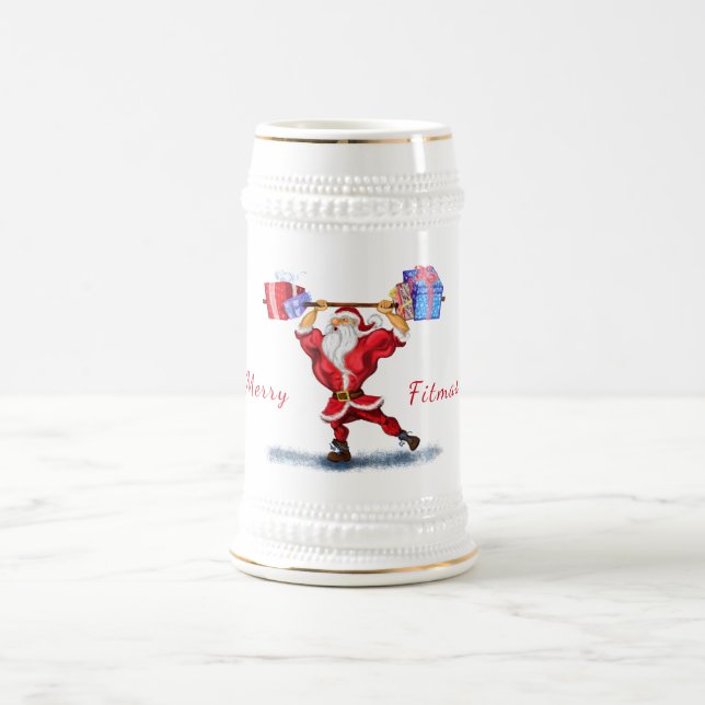 Fitness Santa Beer Stein (Center)