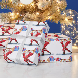 Fitness Santa Claus Christmas Wrapping Paper