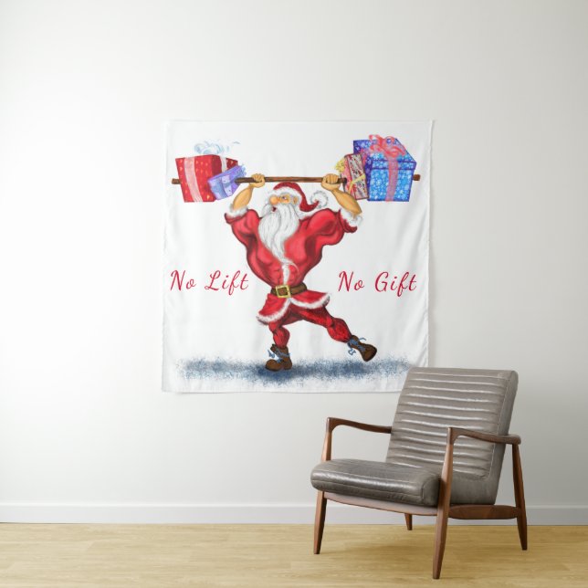 Fitness Santa Tapestry (In Situ)