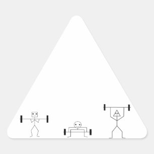 fitness shapes triangle sticker