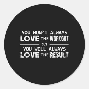 Fitness Sport Gym Exercise Workout Funny Gift Idea Classic Round Sticker