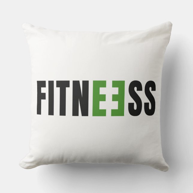 Fitness - Strengh - Gym Life - Working Out - Yoga Throw Pillow (Front)