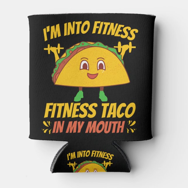 Fitness Taco Exercise Gym Can Cooler (Front)