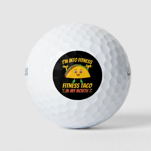 Fitness Taco Exercise Gym Golf Balls (Front)