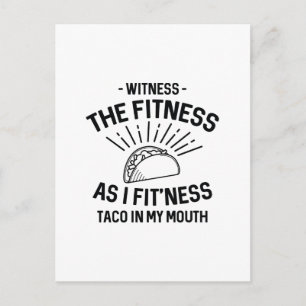 Fitness Taco Postcard