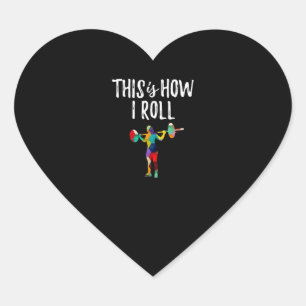 Fitness This is How I Roll Gym Bodybuilding Girl Heart Sticker