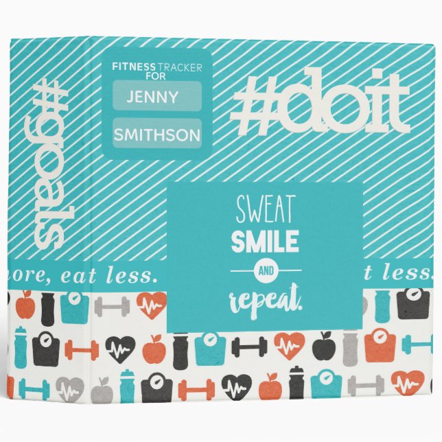 Fitness Tracker Journal Binder (Front/Spine)