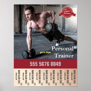 Fitness Trainer Advertising Flyer Poster