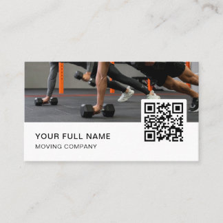 Fitness Trainer Agent QR Code Logo Social Media Business Card