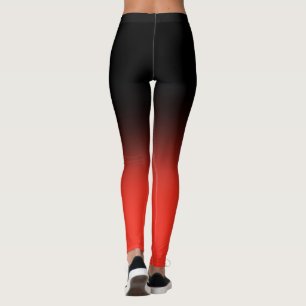 Fitness Trainer Black and Red Leggings