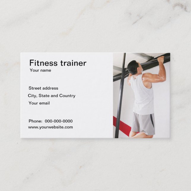 Fitness trainer business card (Front)