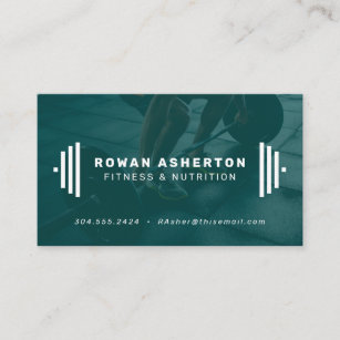 Fitness trainer business card with photo