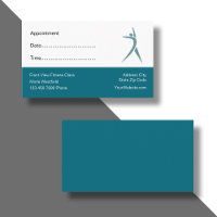Fitness Trainer Class Appointment Business Cards