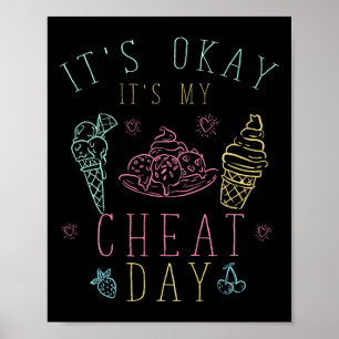 Fitness Trainer Gift Ice Cream Its Okay Its My Che Poster