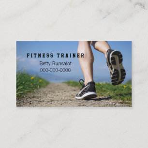 fitness trainer or jogging club business card