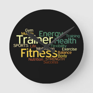 Fitness & Trainer Wall Clock