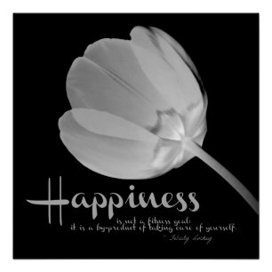 Fitness Tulip White Happiness Poster