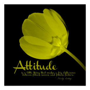 Fitness Tulip Yellow Attitude Poster