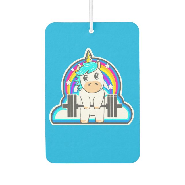 Fitness unicorn air freshener (Front)