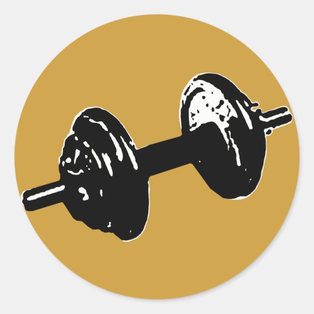 fitness weight classic round sticker (Front)