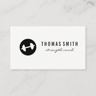 Fitness Weight Minimalist Business Card