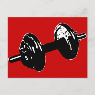fitness weight postcard