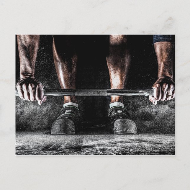 Fitness Weightlifting Gym Workout Postcard (Front)