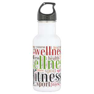 Fitness words 532 ml water bottle