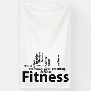 Fitness words banner