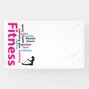 Fitness words banner