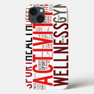 Fitness words iPhone 13 case