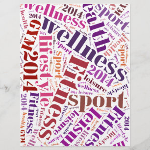 Fitness words flyer