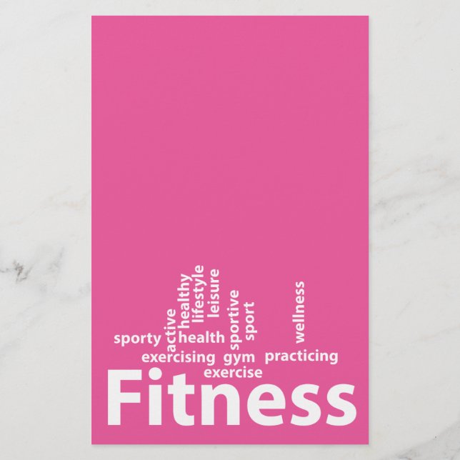Fitness words flyer (Back)