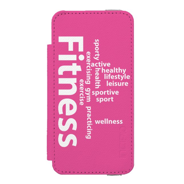 Fitness words incipio iPhone wallet case (Folio Front)