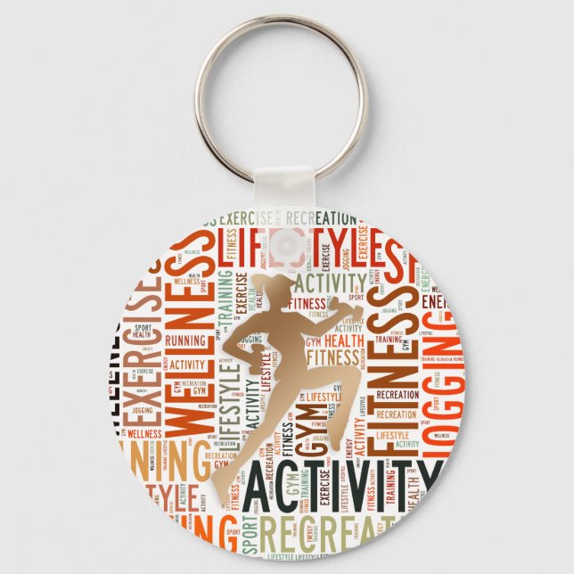Fitness words keychain (Front)