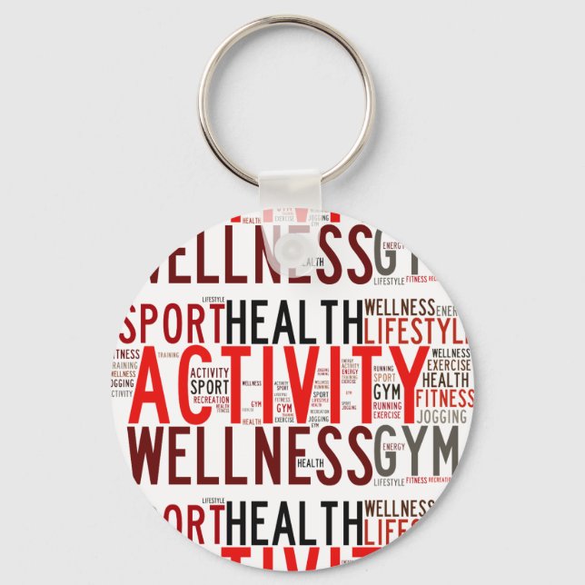 Fitness words keychain (Front)
