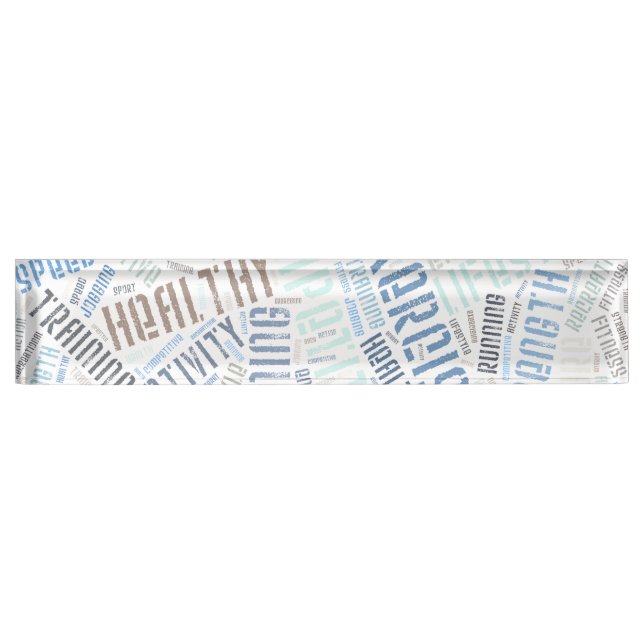 Fitness words nameplate (Front)