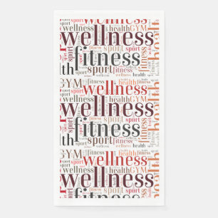 Fitness words napkin