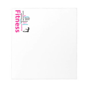 Fitness words notepad