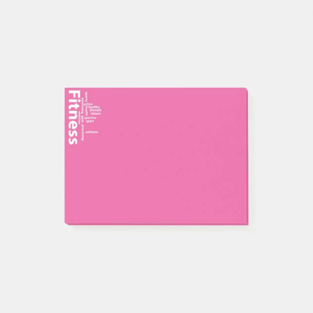 Fitness words post-it notes (Front)