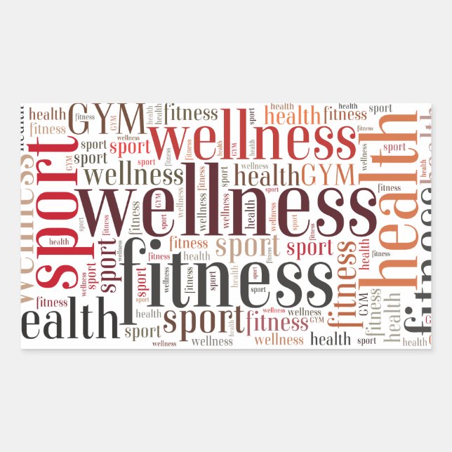 Fitness words sticker (Front)