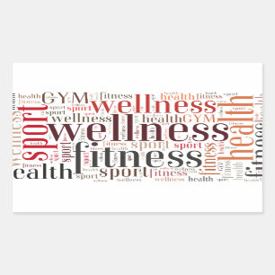Fitness words sticker