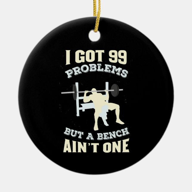 Fitness Workout Bodybuilding Ceramic Ornament (Front)
