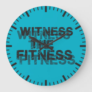 Fitness Workout Gym Motivation Large Clock