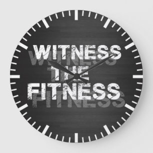 Fitness Workout Gym Motivation Large Clock