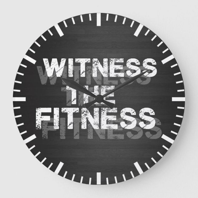 Fitness Workout Gym Motivation Large Clock (Front)