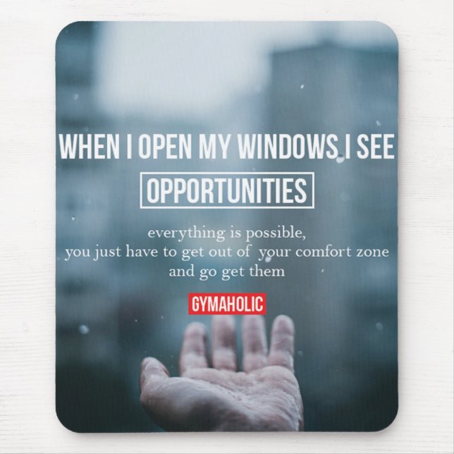 Fitness Workout Gym Motivation Mouse Pad (Front)