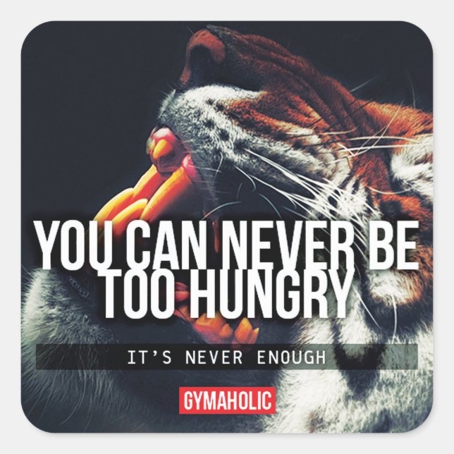 Fitness Workout Gym Motivation Square Sticker (Front)